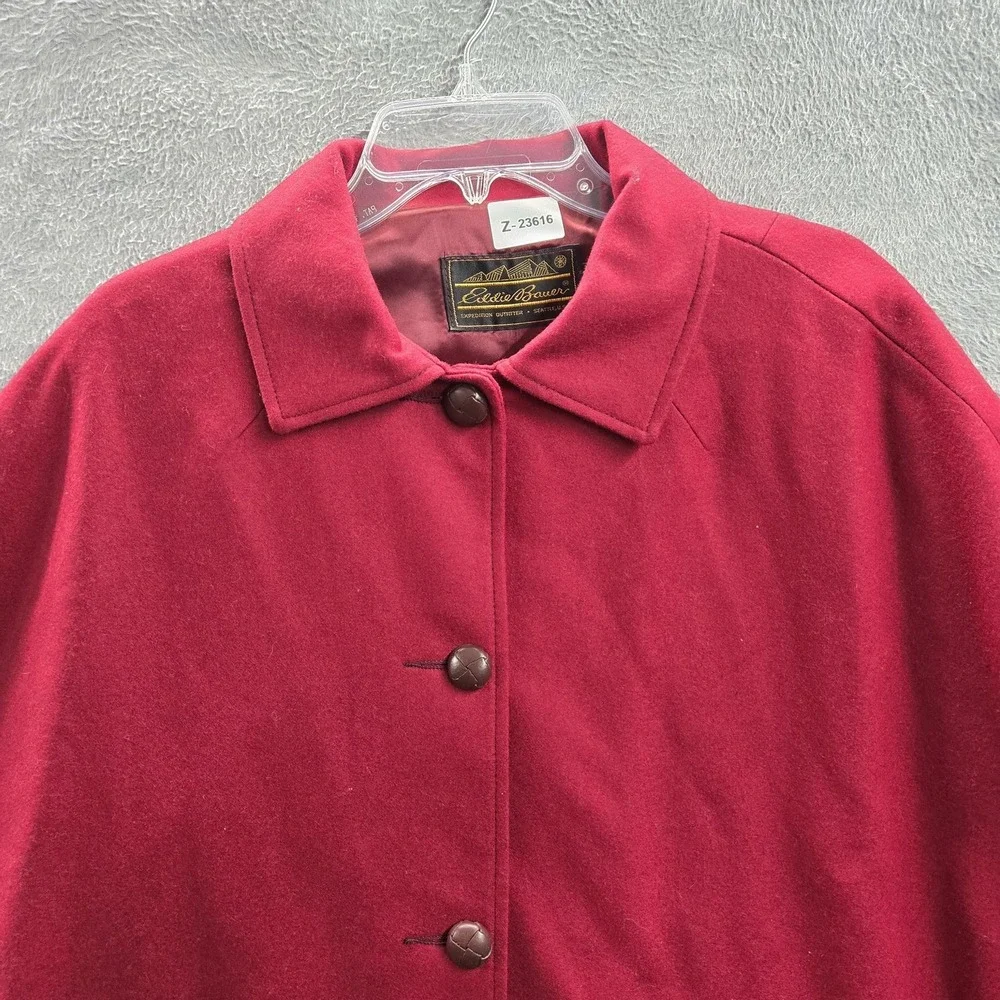 VINTAGE Eddie Bauer x CC Filson Women Jacket OS Red Wool Cape Blazer Poncho 90s